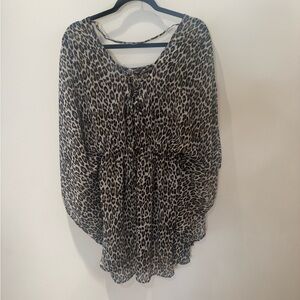Tommy Bahama leopard print  beach cover-up. Size L.